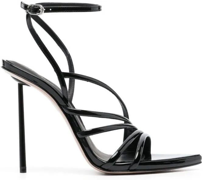 Le Silla Bella 120mm leather sandals Black