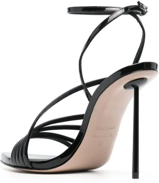 Le Silla Bella 120mm leather sandals Black