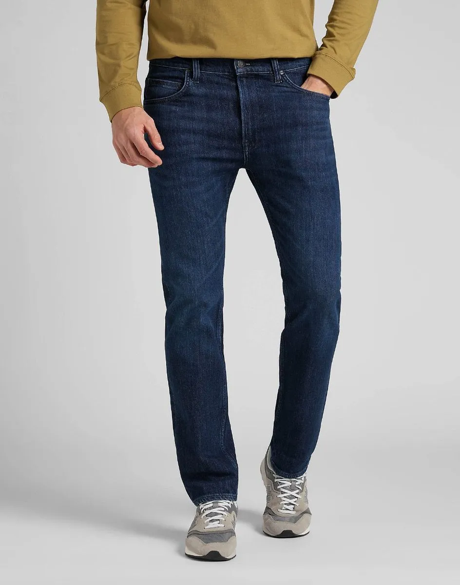 Lee Rider Regular Slim Denim Stretch Jeans Deep Water