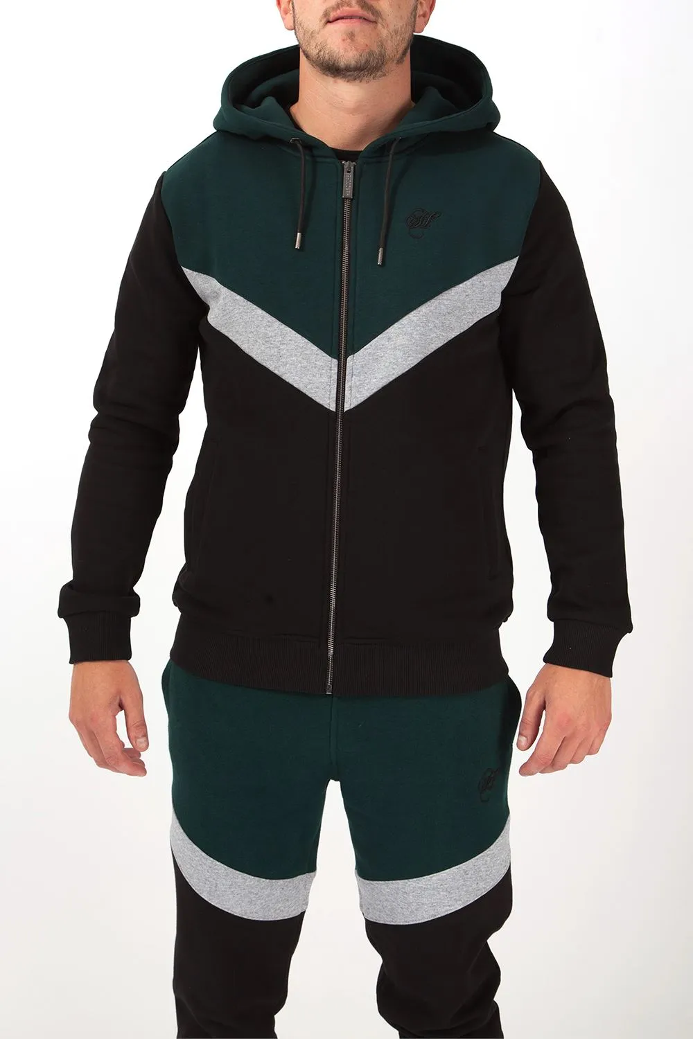 Lenox Full Zip Chevron Hoodie