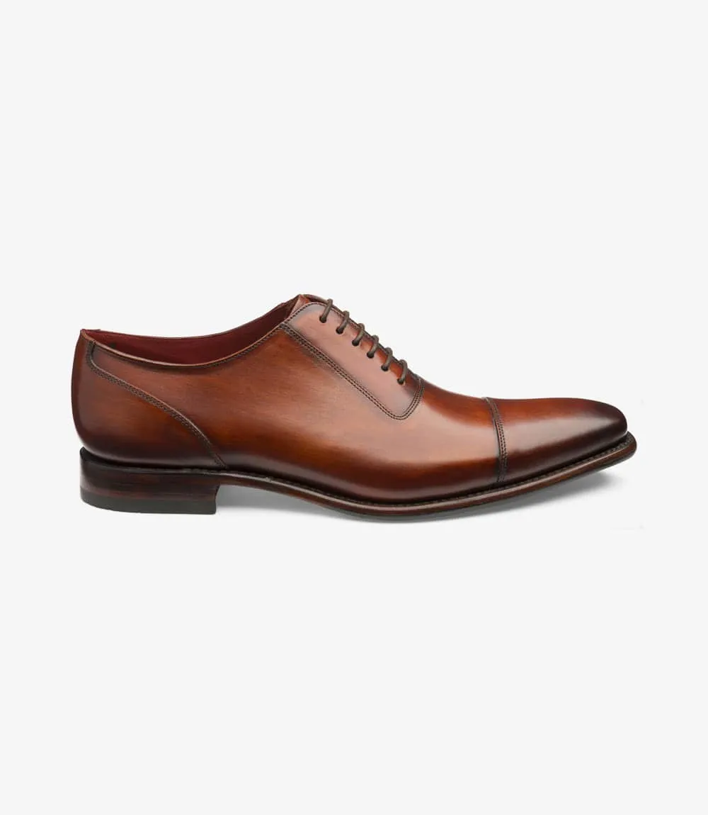 LOAKE LARCH toe-cap Oxford Shoe - Brush Painted Chestnut Calf