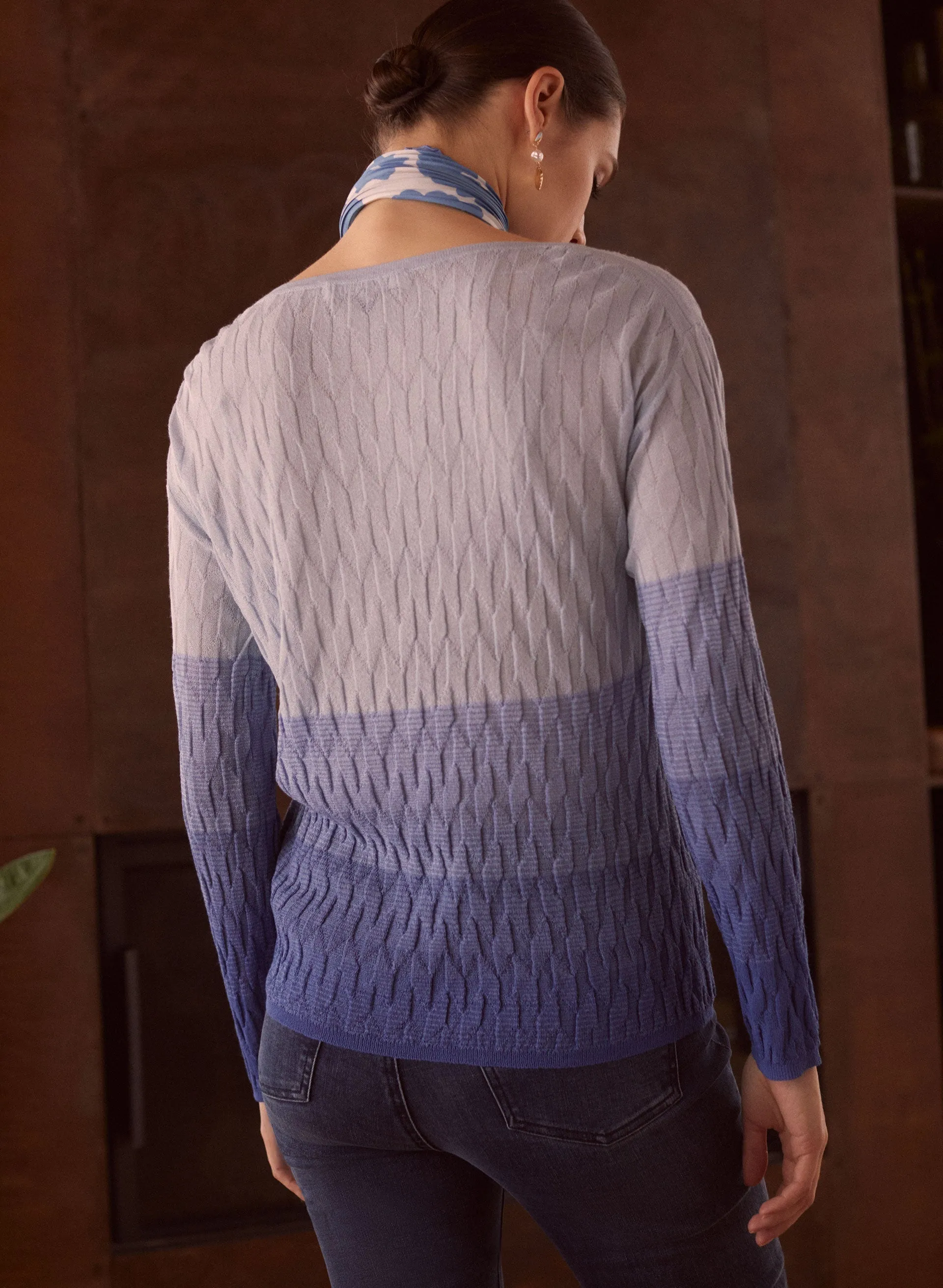 Long Sleeve Gradient Sweater