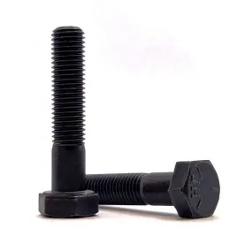 M10 x 1.25mm x 50mm Fine Pitch Hexagon Bolts (DIN 960) - Steel 10.9 Self Colour