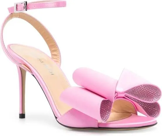 MACH & MACH 95mm bow-satin sandals Pink