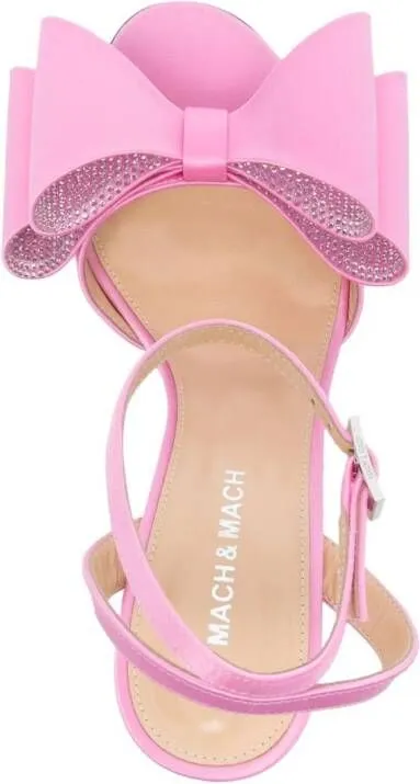 MACH & MACH 95mm bow-satin sandals Pink