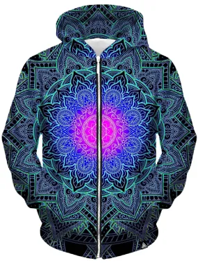 Mandala Love Unisex Zip-Up Hoodie (Clearance)