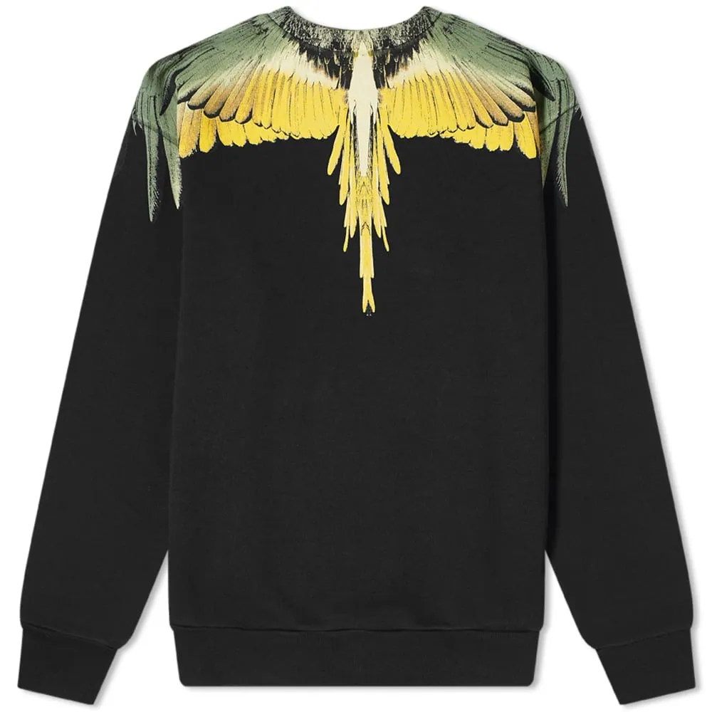 Marcelo Burlon Wings Regular Crew SweatBlack & Yellow