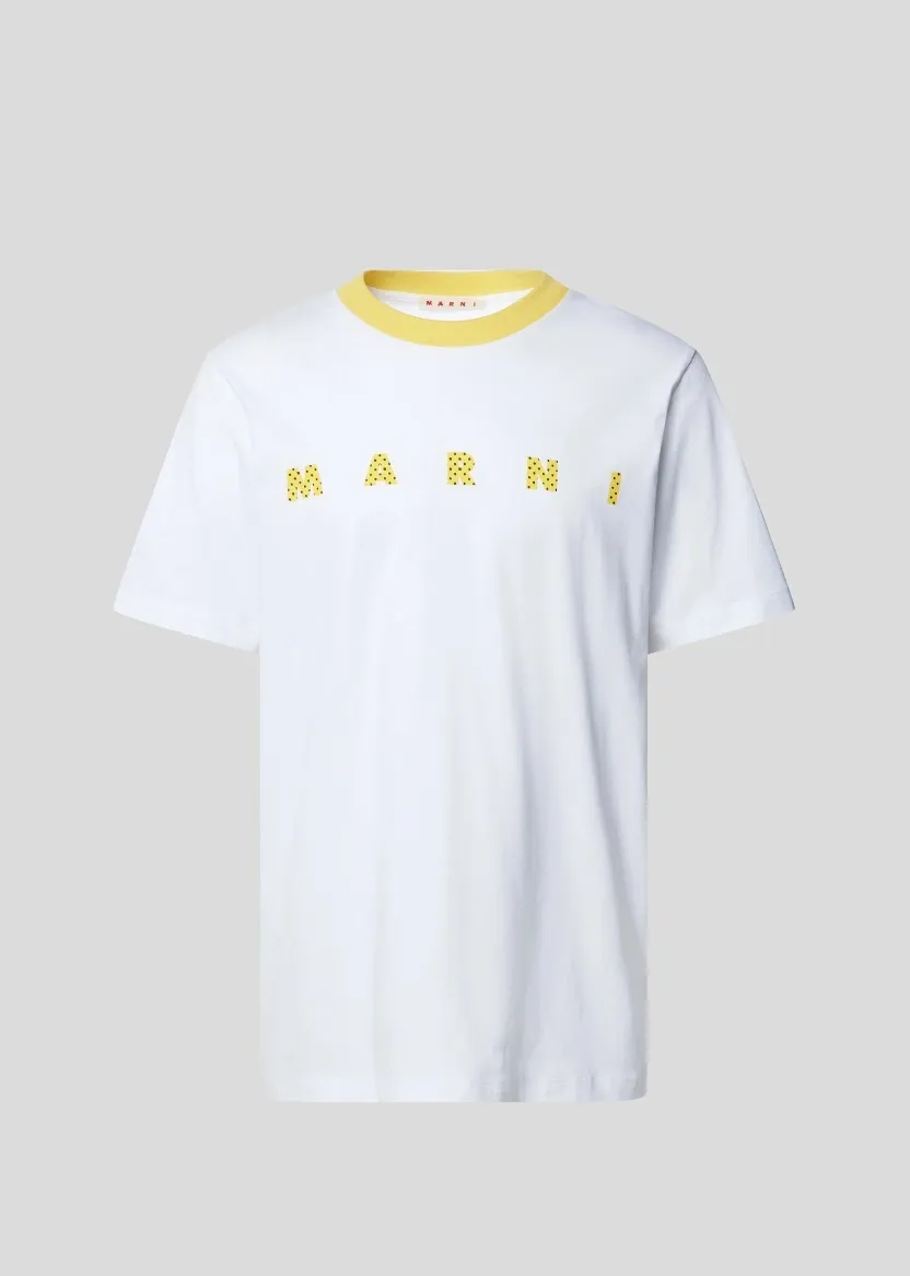 MARNI  |Short Sleeves Logo Designers T-Shirts