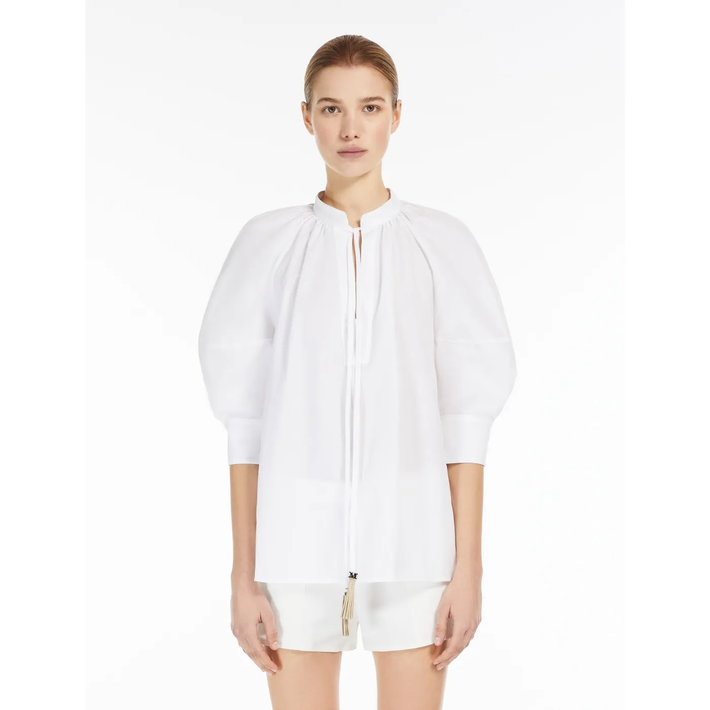 MaxMara  |Cotton shirt with balloon sleeves