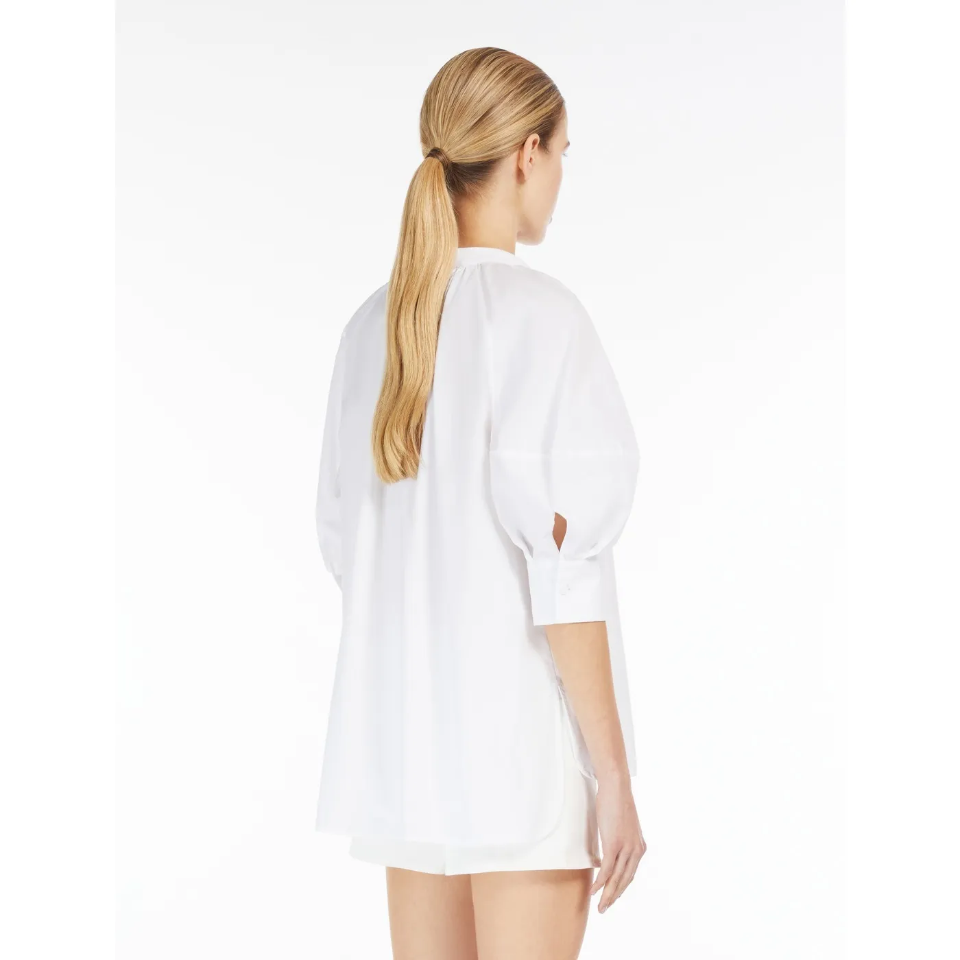 MaxMara  |Cotton shirt with balloon sleeves