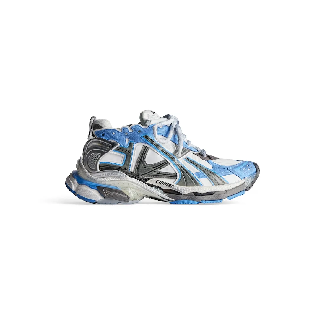      Men's Runner Sneaker in Blue/white/grey 