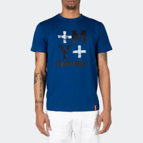 Men's TWO MILL TWENTY Inverse Logo Money Graphic T-Shirt Royal Blue