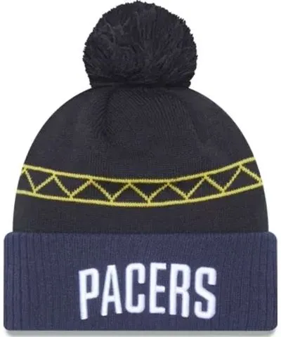 New Era Men's NBA Indiana Pacers 2022/23 City Edition Official Cuffed Pom Knit Hat