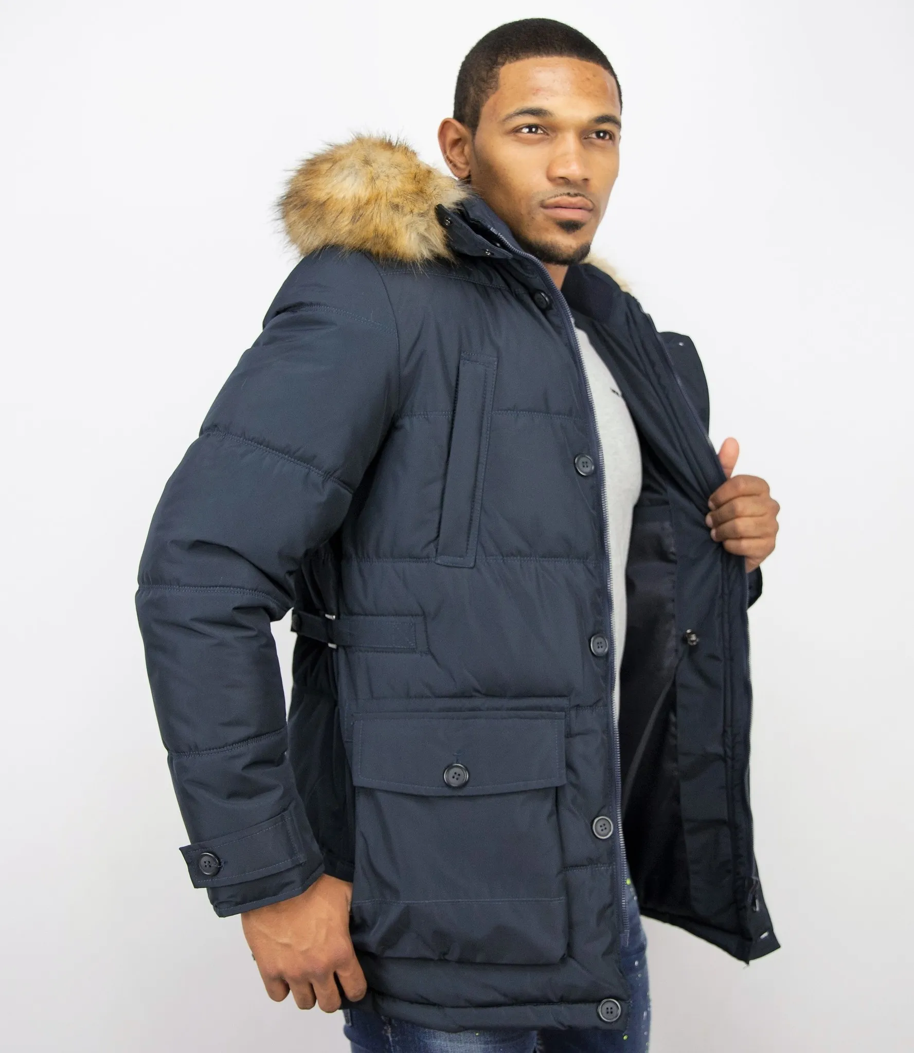 Online Winter Coat For Men Blue |