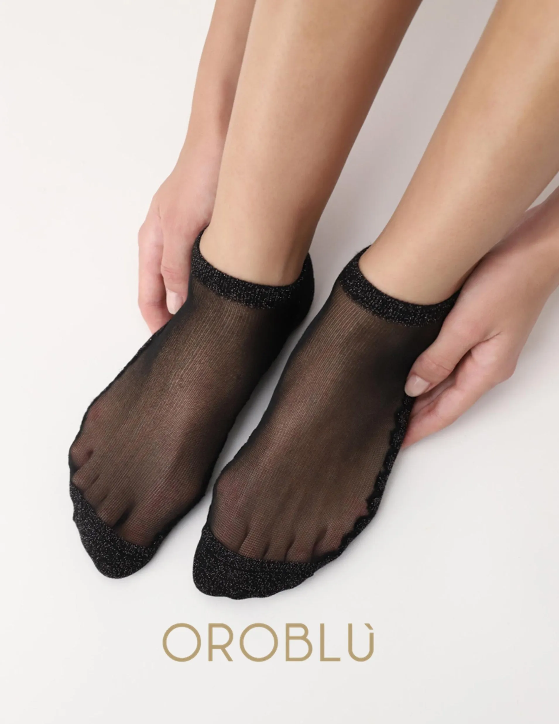 Oroblu Glowing Sneaker Socks Black