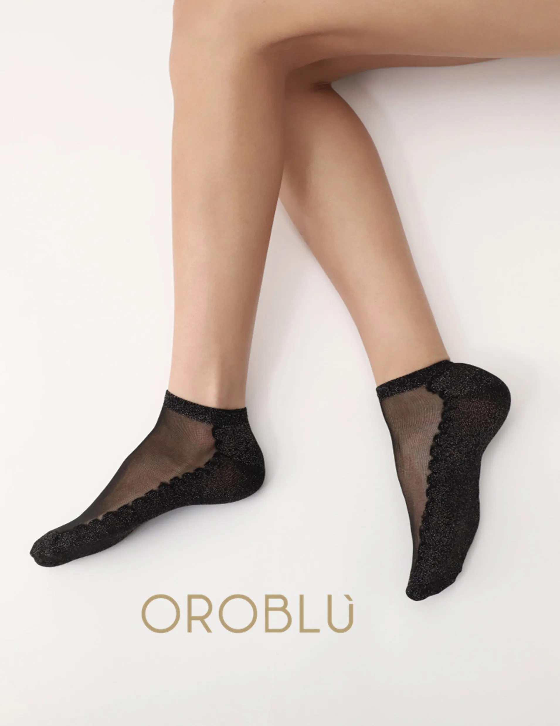 Oroblu Glowing Sneaker Socks Black