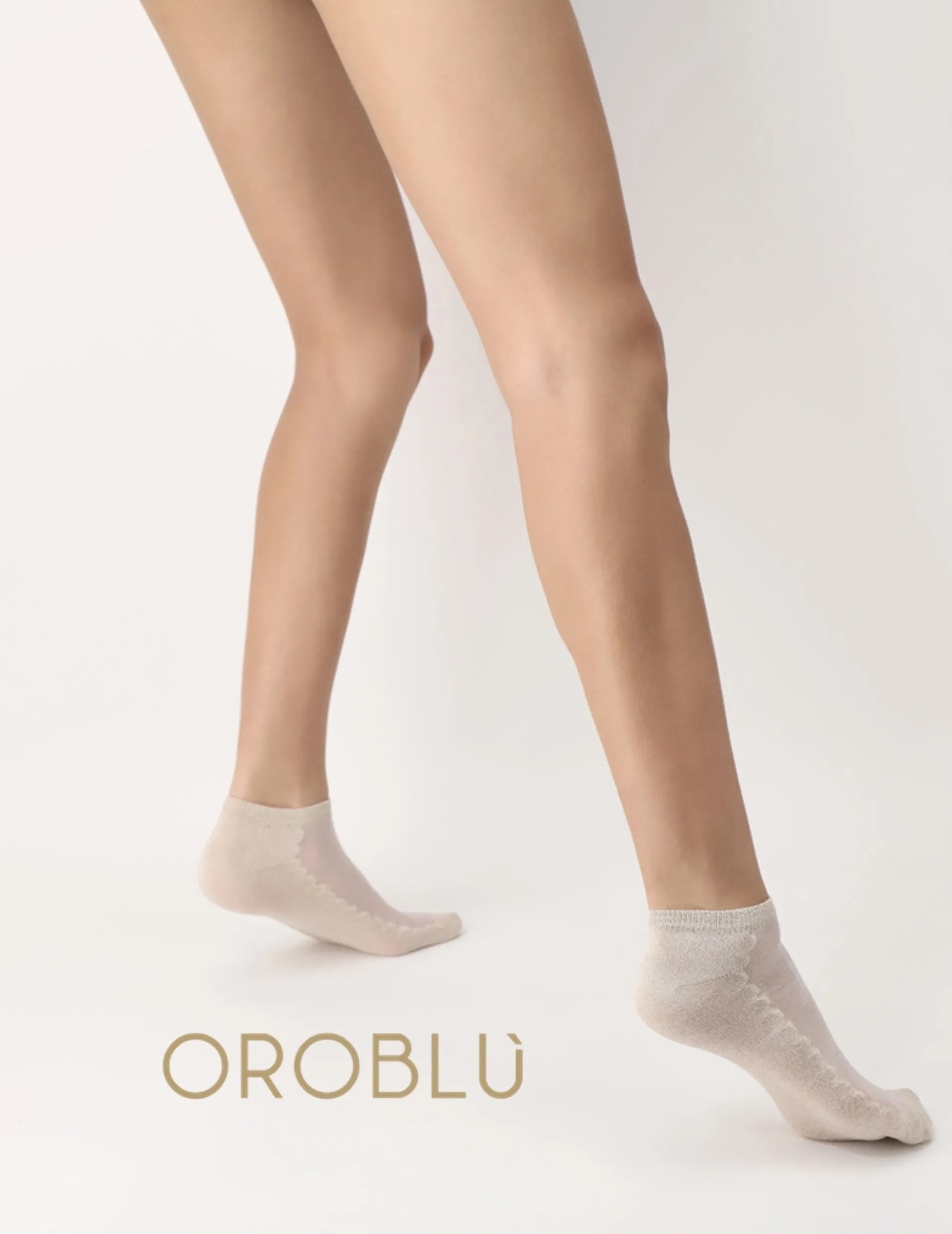 Oroblu Glowing Sneaker Socks Ecru