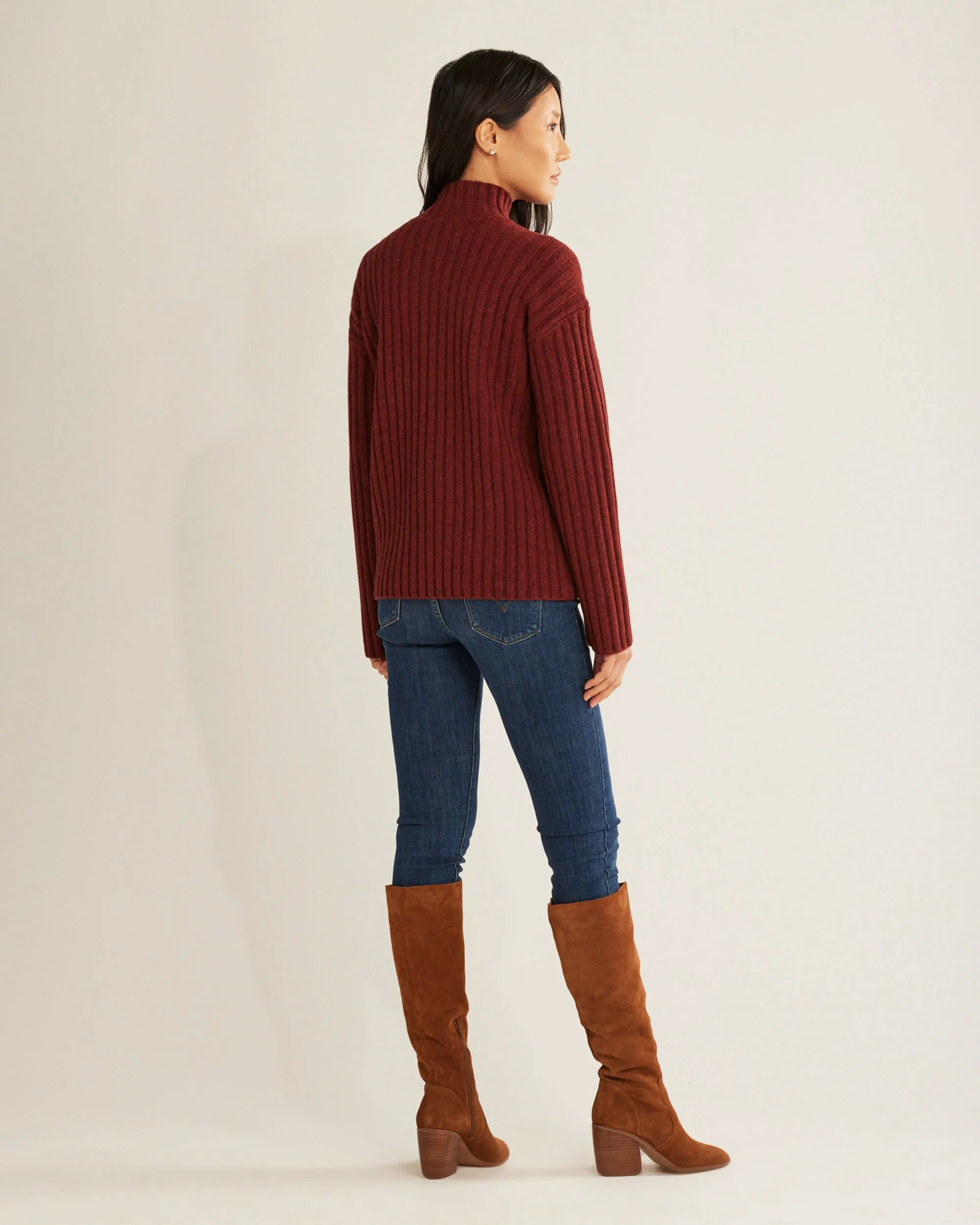 OVERIZED MOCK NECK PULLOVER - TC0027