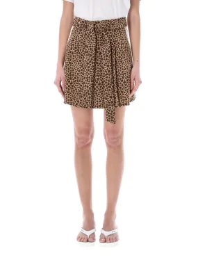 Palm Angels Leopard Print Mini Skirt