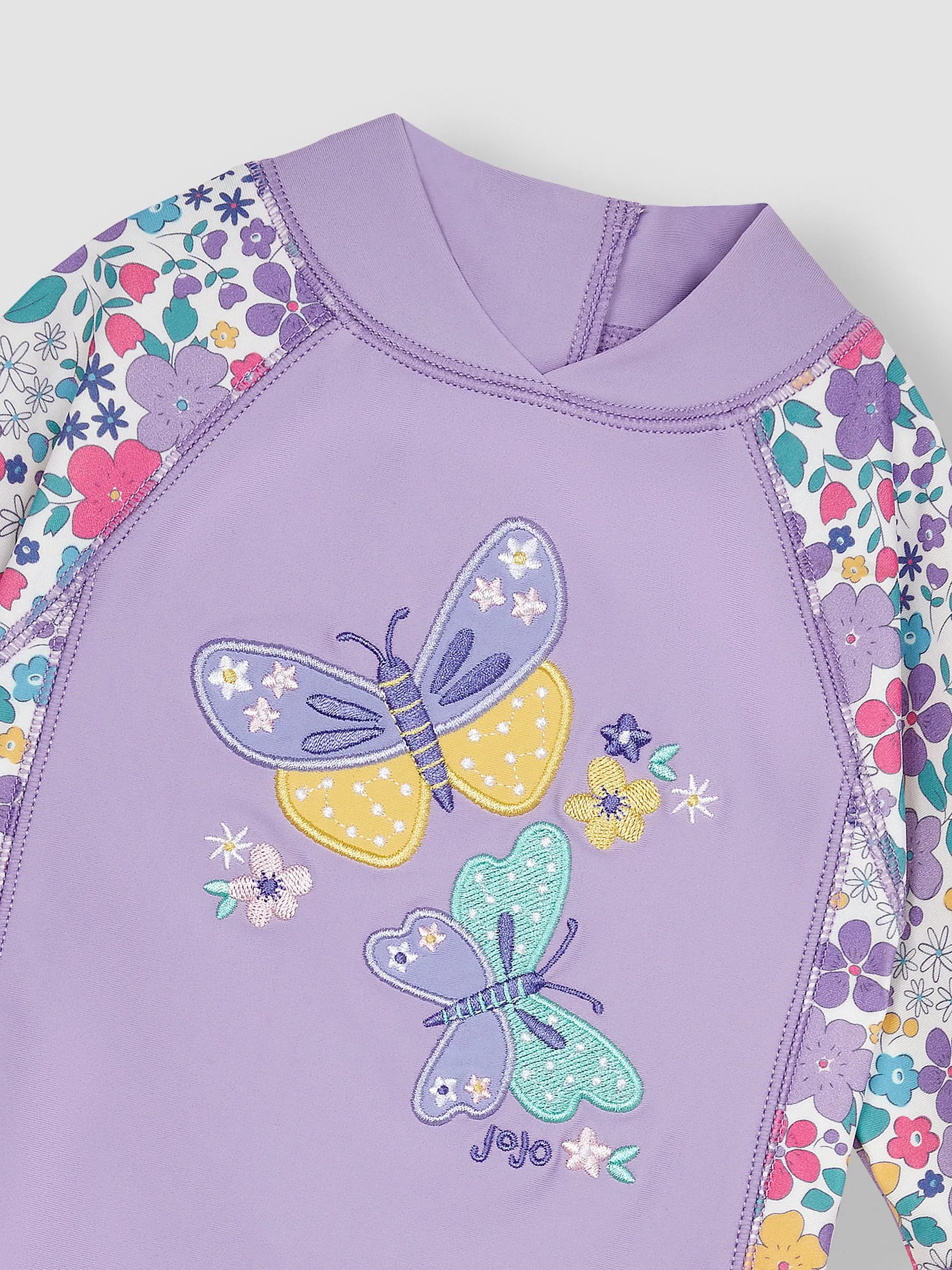 Pastel Floral UPF 50 1-Piece Sun Protection Suit