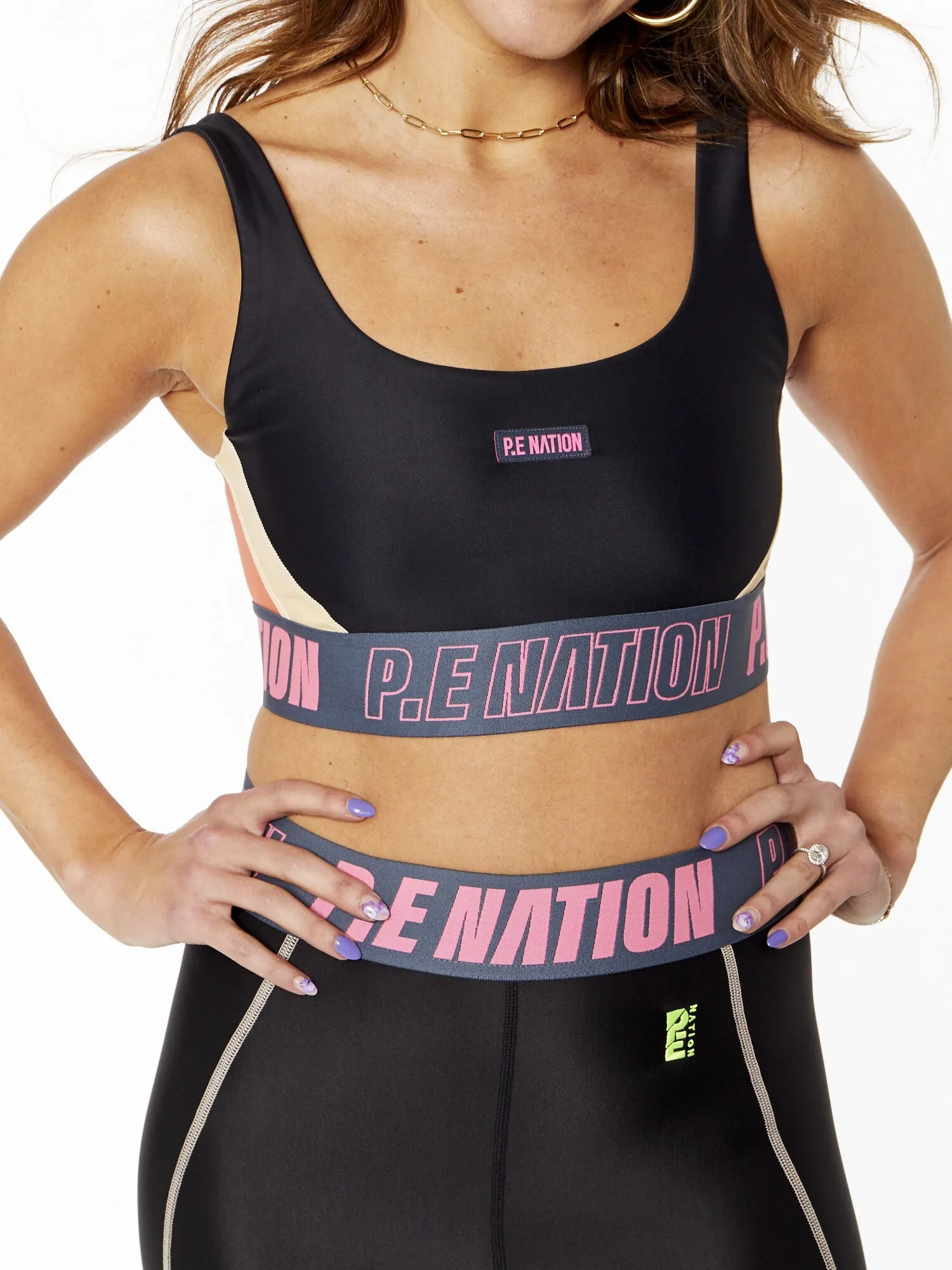 P.E Nation | Left Field Sports Bra | Black
