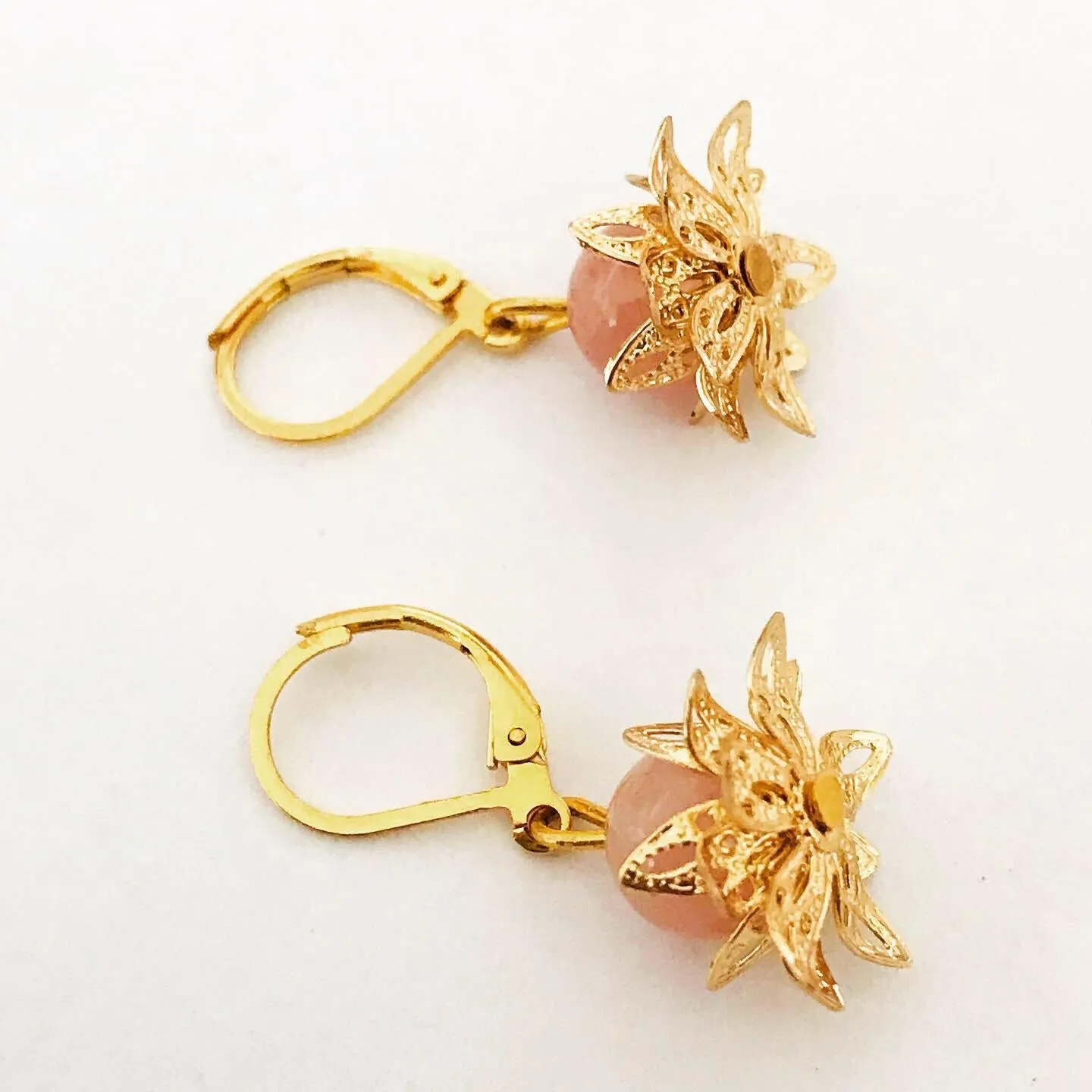 Pink Lotus Earrings