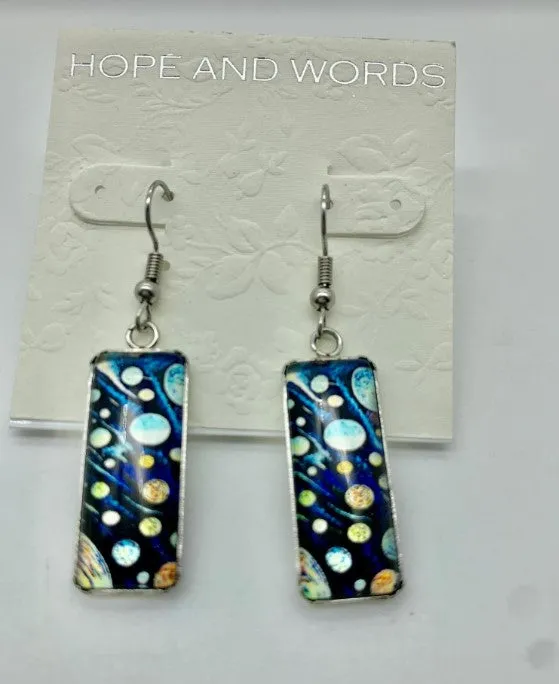 Planets wire earrings