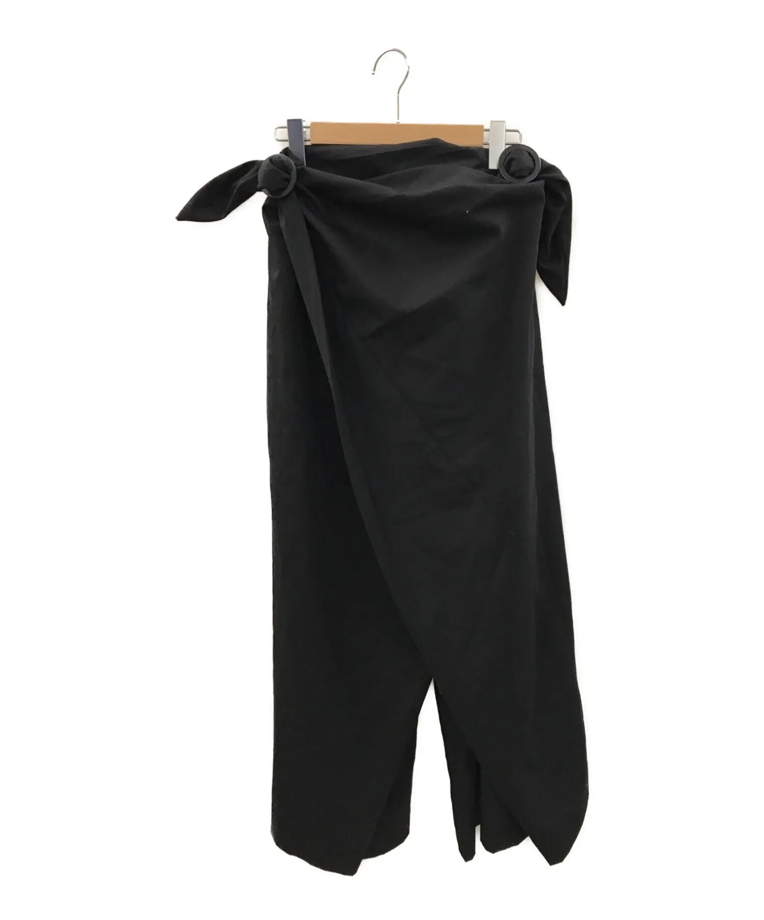 [Pre-owned] ISSEY MIYAKE Wool gaber front wrap pants IM71FF002