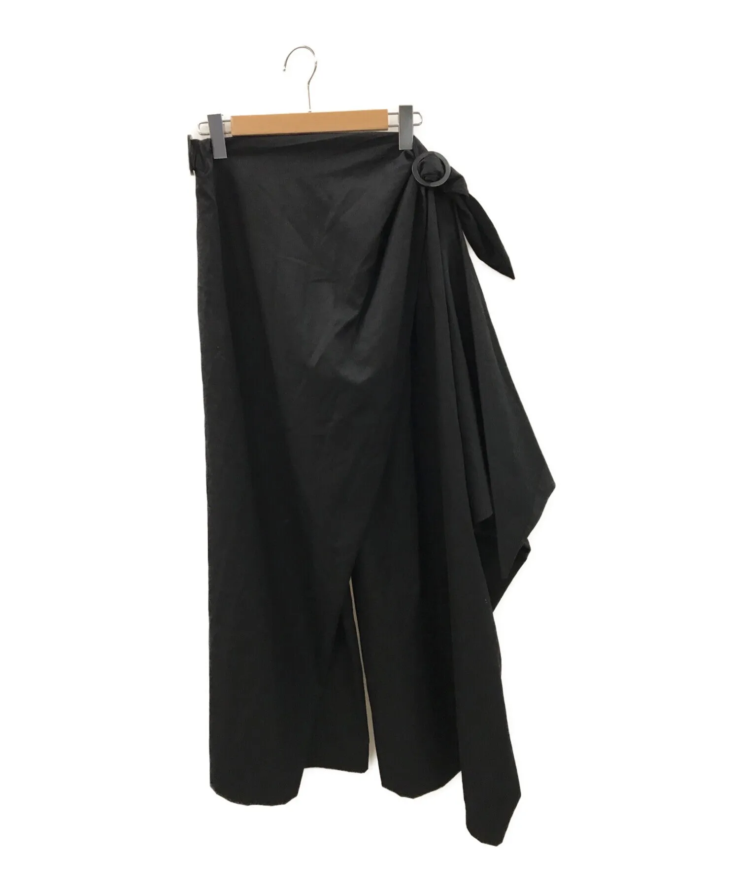 [Pre-owned] ISSEY MIYAKE Wool gaber front wrap pants IM71FF002