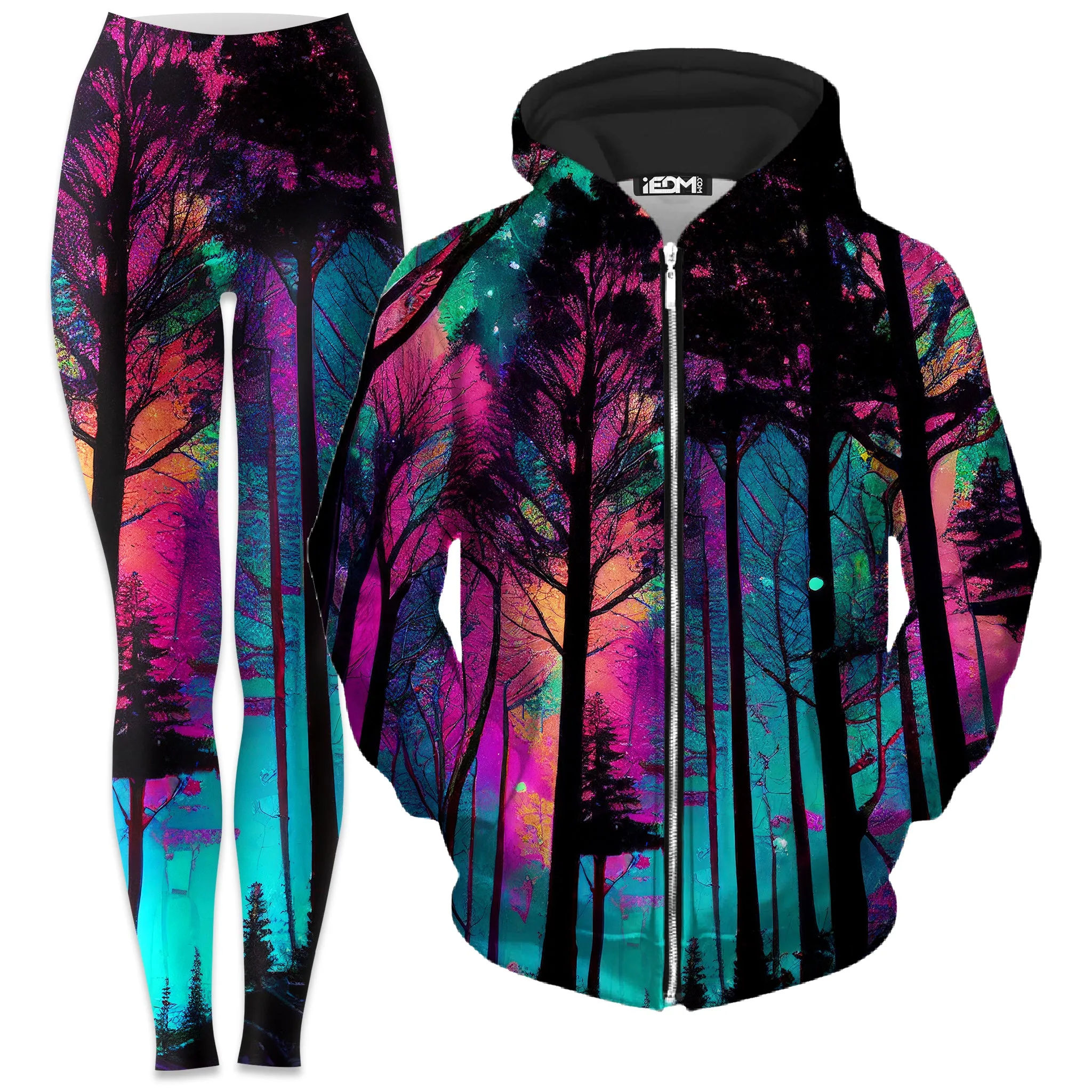 Psilo Woods Zip-Up Hoodie and Leggings Combo