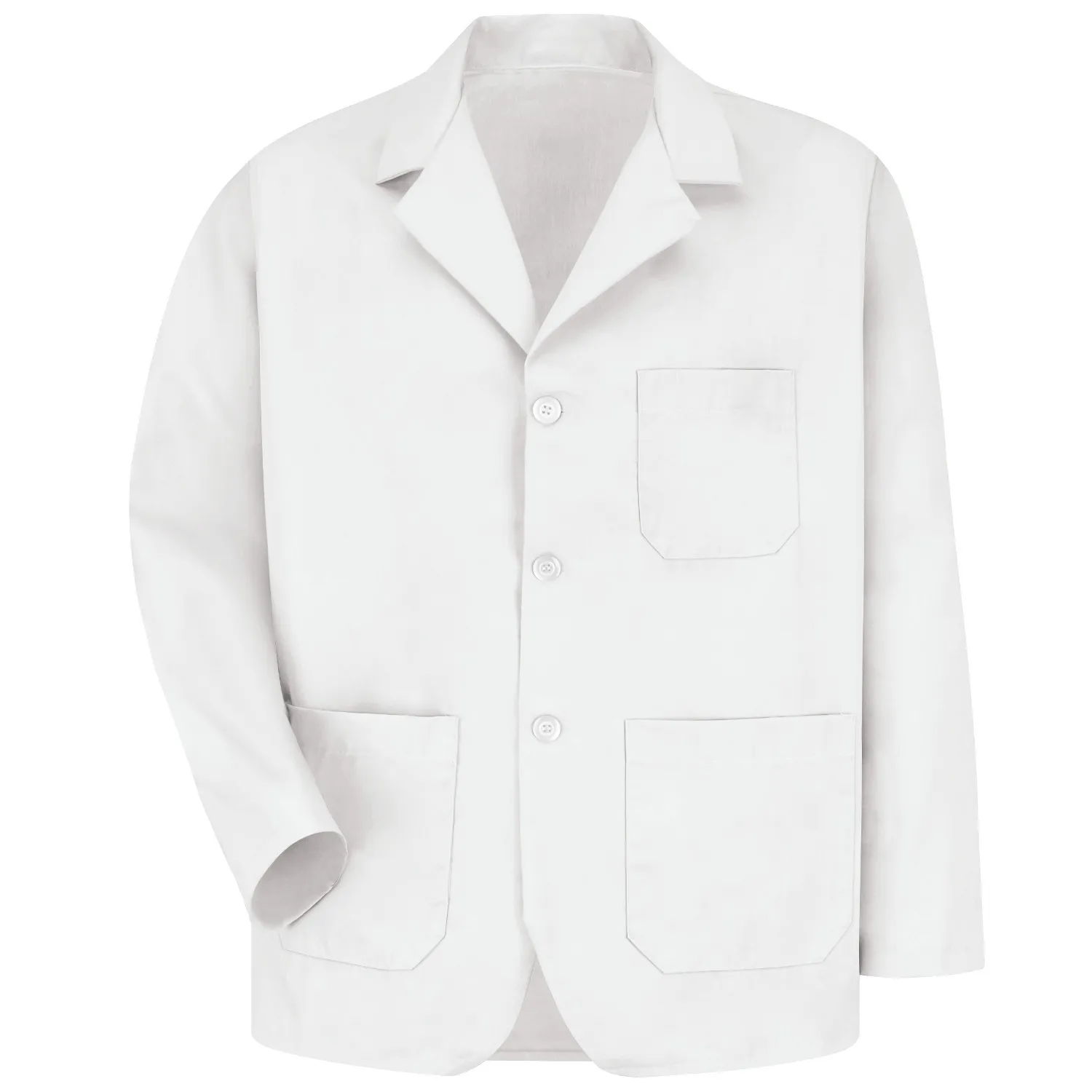 Red Kap KP10 Men's Lapel Counter Coat - White