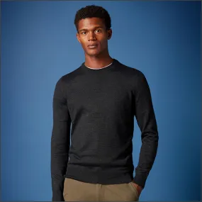 Remus Uomo Grey Slim Fit Merino Wool-Blend Sweater>>