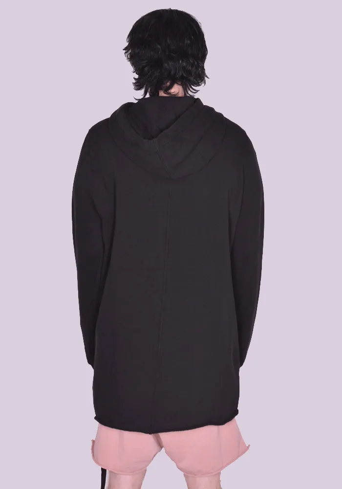 RICK OWENS DRKSHDW DU01C6285 F HOODED SWEATSHIRT BLACK