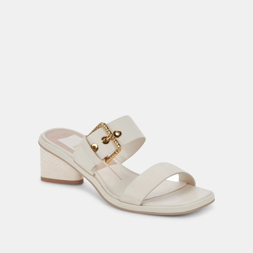 RIVA Sandals Ivory Leather | Women's Leather Sandals– Dolce Vita 6876238413890