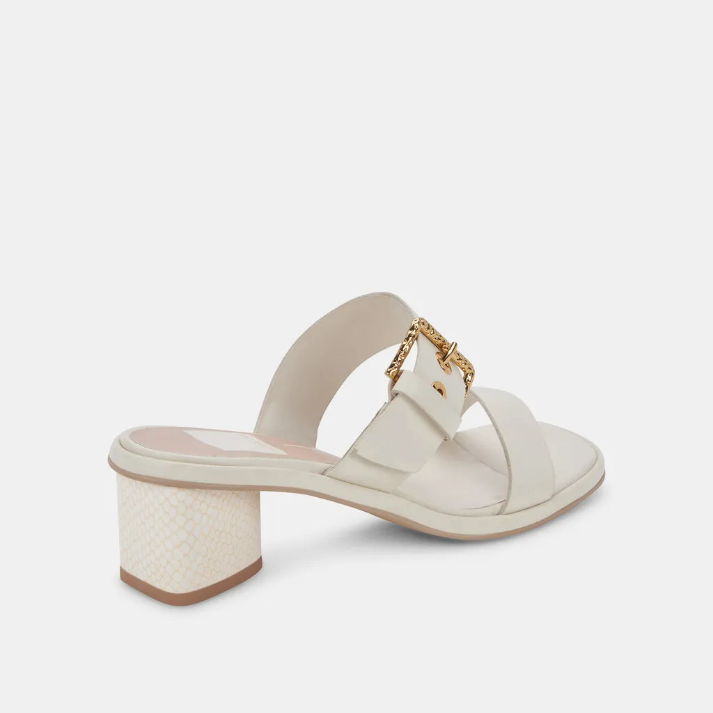 RIVA Sandals Ivory Leather | Women's Leather Sandals– Dolce Vita 6876238413890