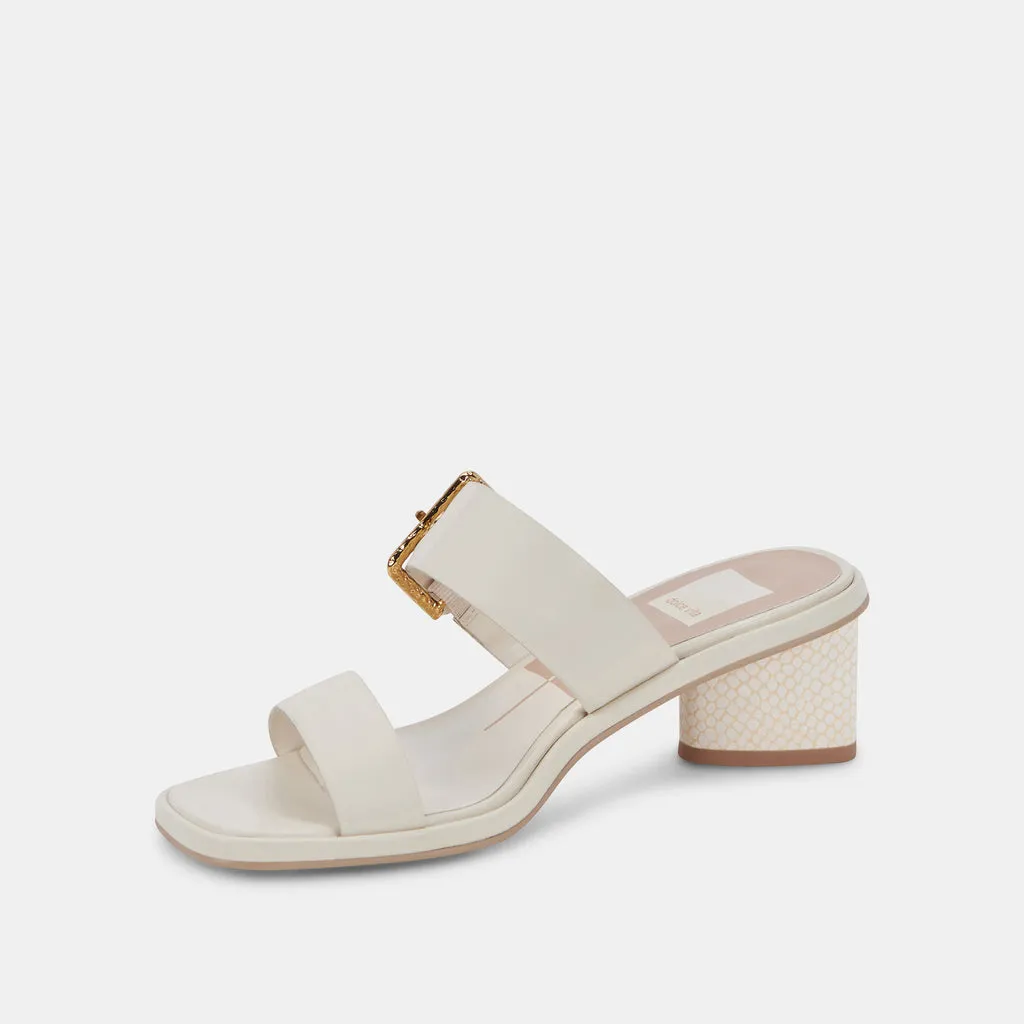 RIVA Sandals Ivory Leather | Women's Leather Sandals– Dolce Vita 6876238413890