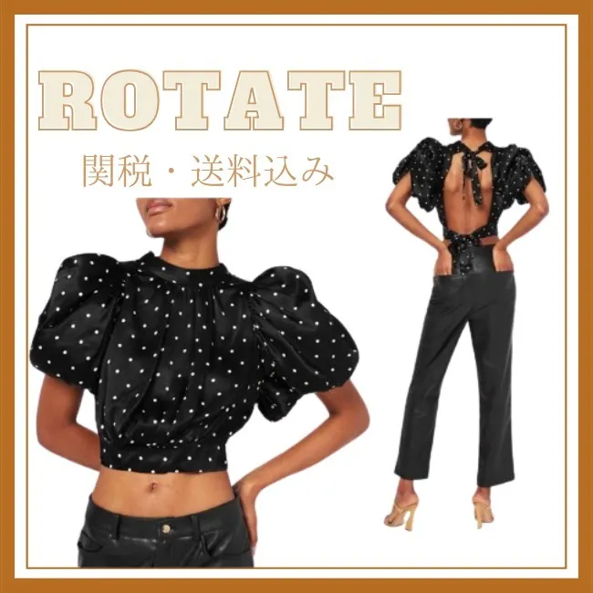 ROTATE  |Dots Puff Sleeves Shirts & Blouses