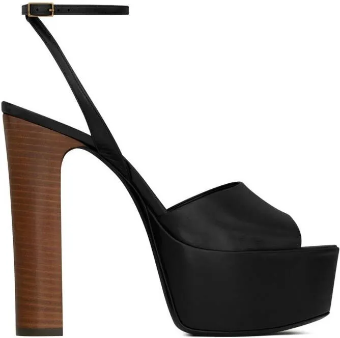 Saint Laurent Jodie 95mm platform sandals Black