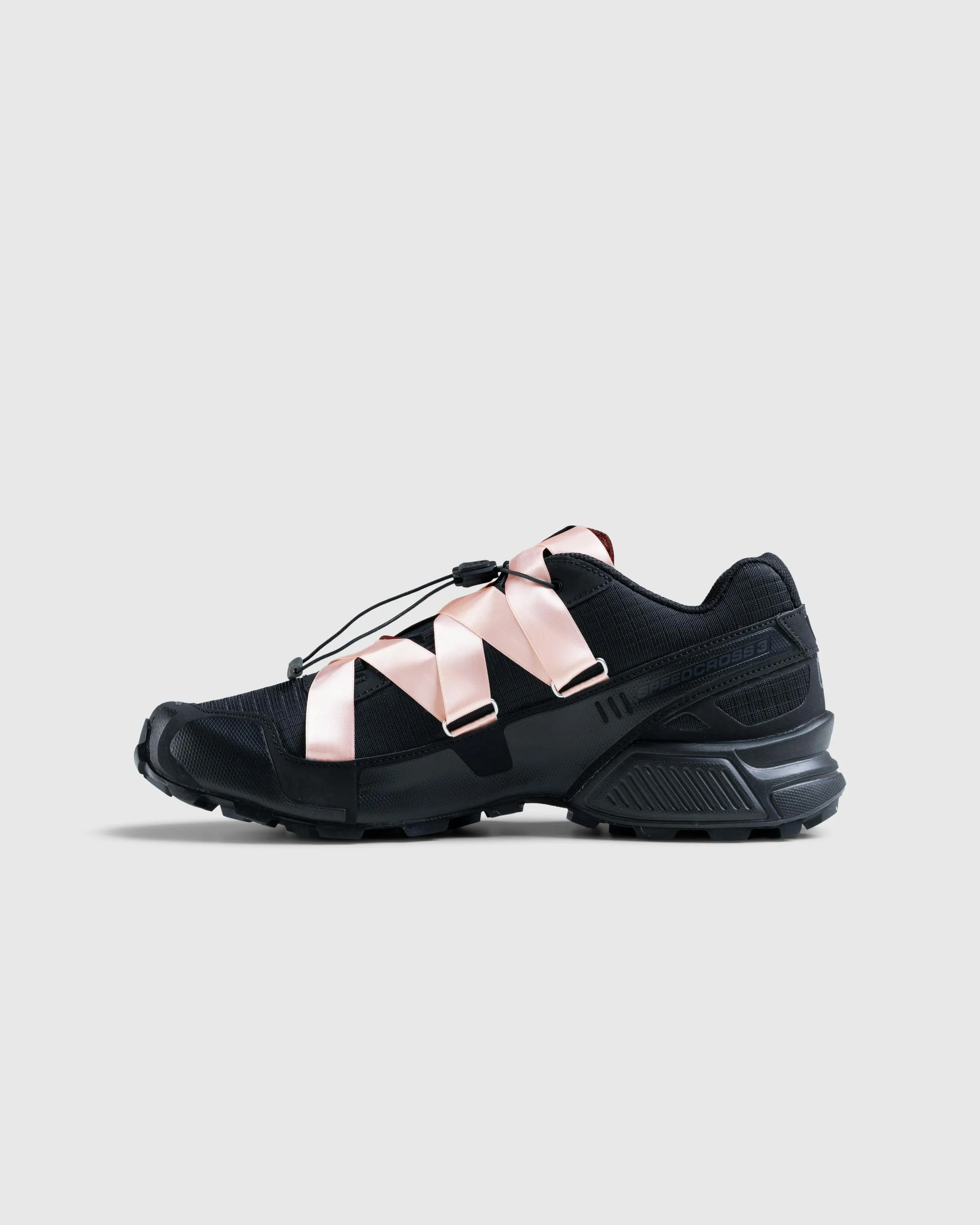 Salomon x Sandy Liang – Speedcross 3 Ribbon Black/Black/Cloud Pink | Highsnobiety Shop