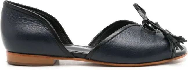 Sarah Chofakian leather Norway flat sandals Black