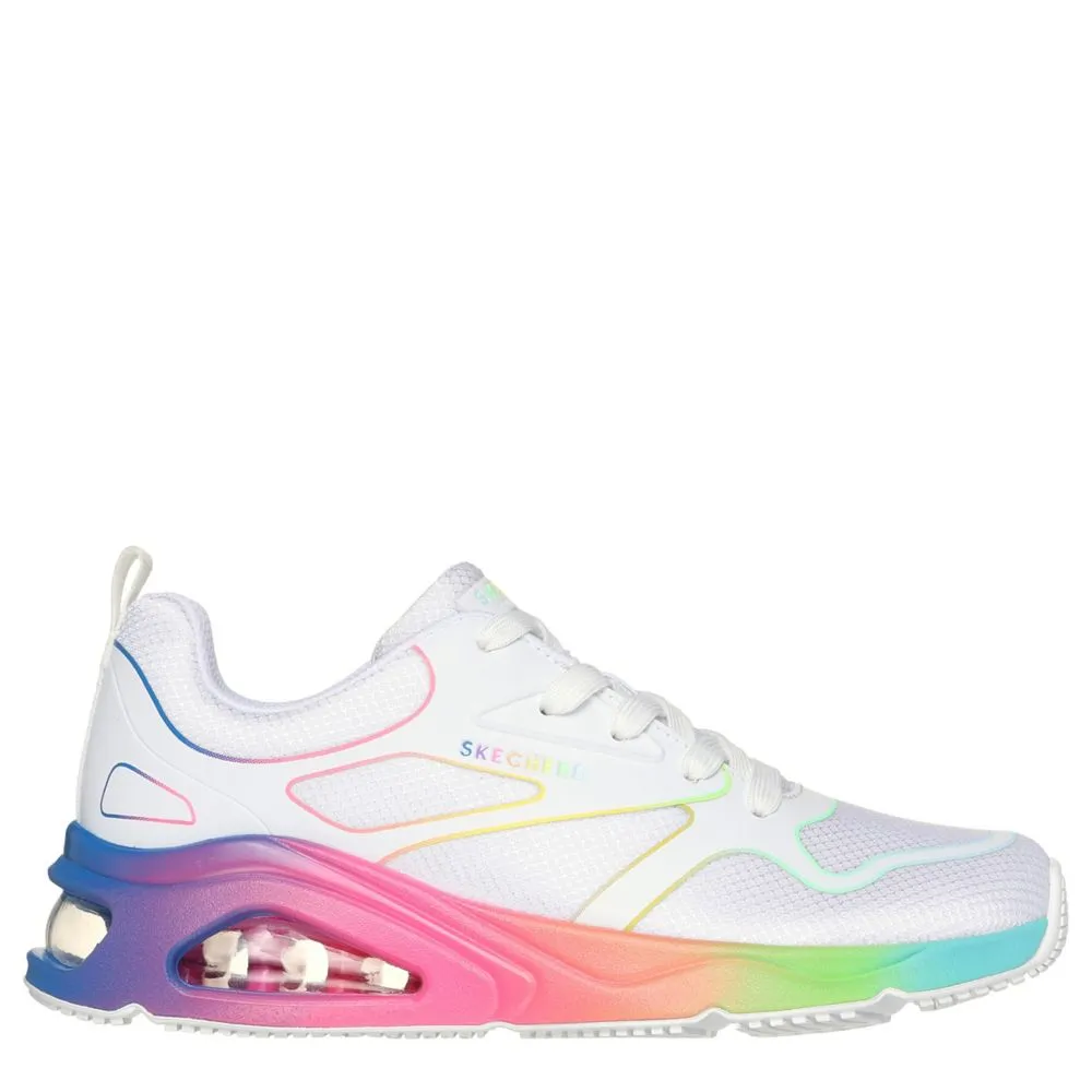 SKECHERS  WOMENS TRES AIR UNO RAINBOW ROADS SNEAKER