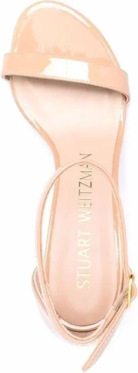 Stuart Weitzman NudistSong 80mm patent leather sandals Neutrals