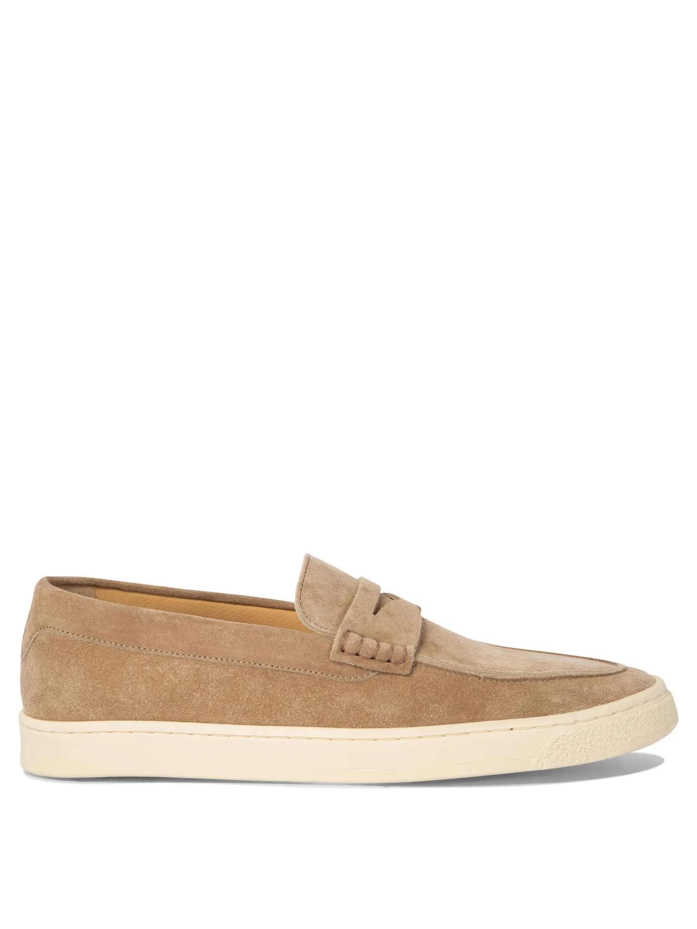 Suede Loafers Loafers & Slippers Beige