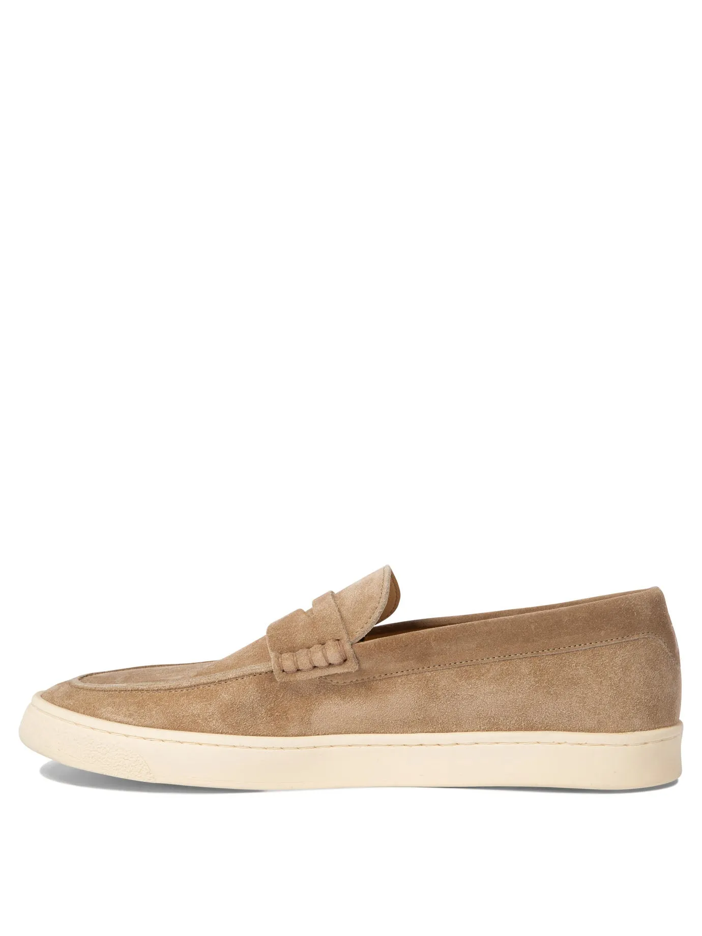 Suede Loafers Loafers & Slippers Beige