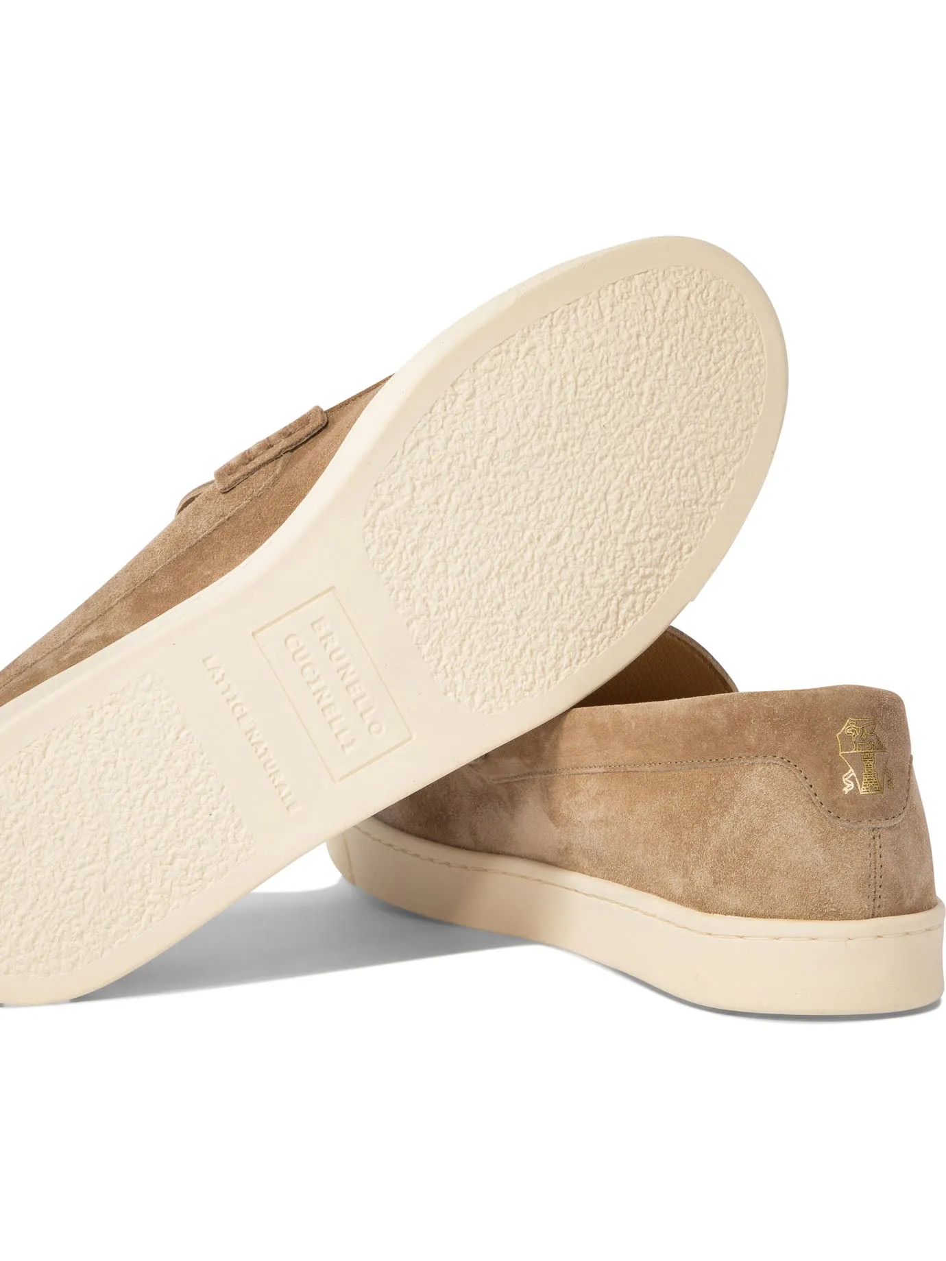 Suede Loafers Loafers & Slippers Beige