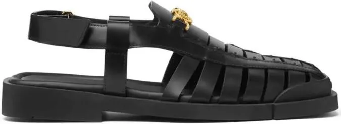 Versace Medusa '95 caged leather sandals Black