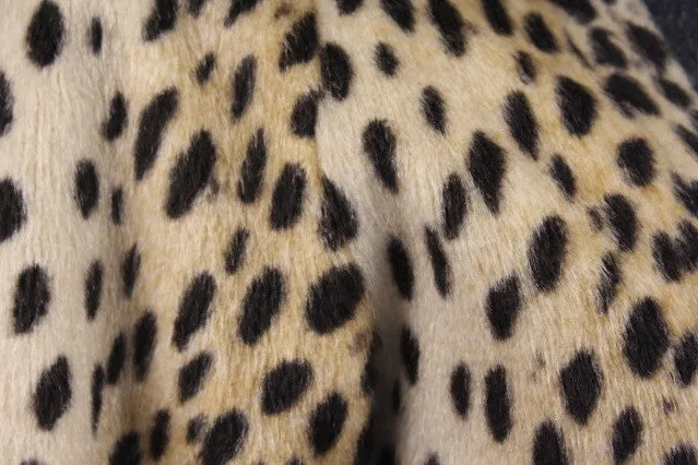 Vintage 60's SAFARI Faux Leopard Fur Coat