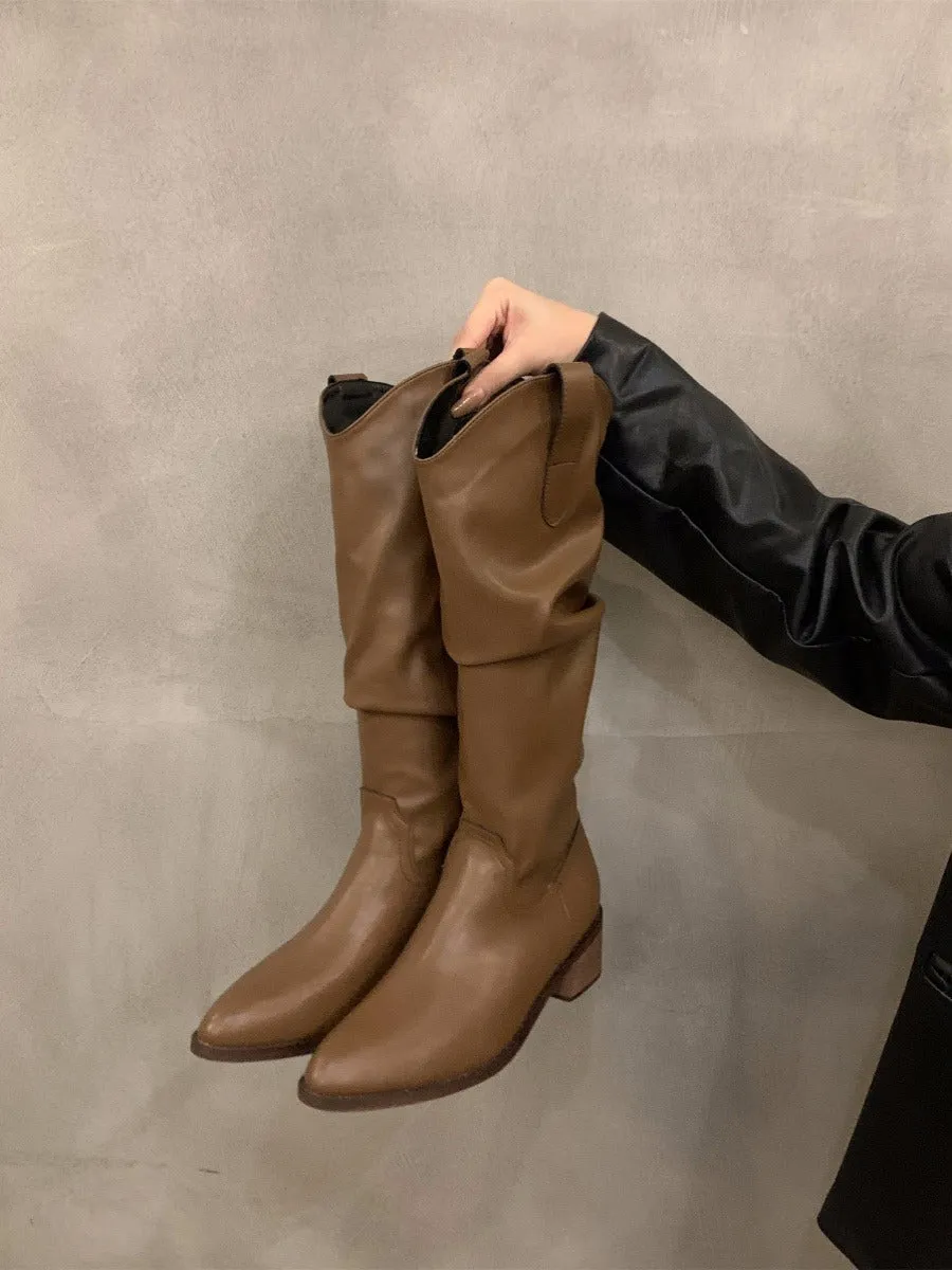 Western Cowboy Pointed Toe Boots