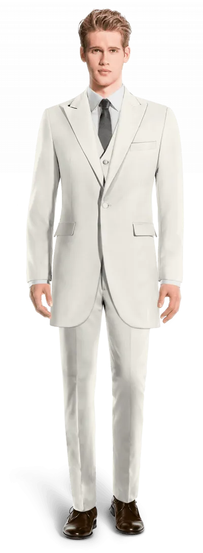 White frock coat with white waistcoat