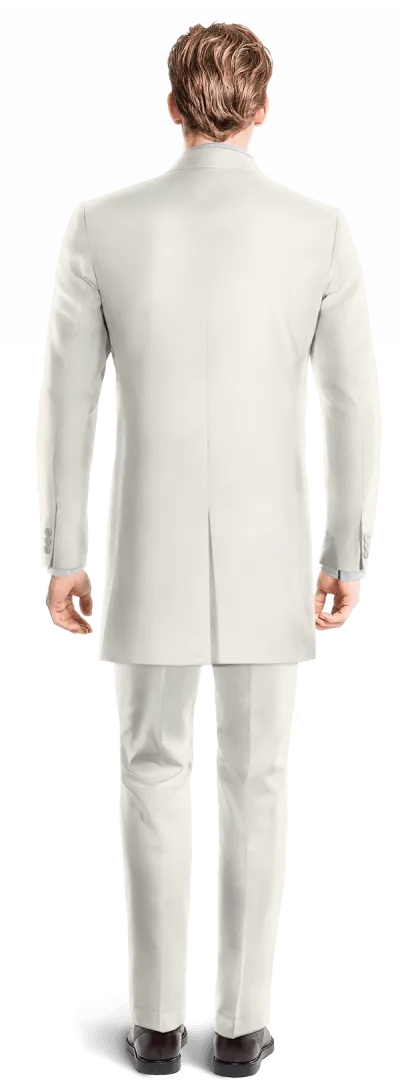 White frock coat with white waistcoat